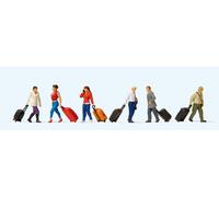 Preiser H0 10640 Lot de Figurines Voyageurs à Pied Avec Sacs de Voyage 1:87