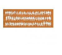 Preiser H0 16358 Personnages assis non peints Neuf Blanc Plastique 1:87