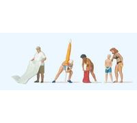 PREISER 5 personnages à la plage - HO 1/87 - PREISER 10694