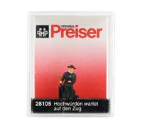 PREISER Homme d'Eglise assis avec bagages - HO 1/87 - PREISER 28105