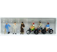 PREISER Passants et cyclistes vers 1936 - HO 1/87 - PREISER 12484