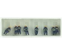 PREISER Pompiers assis équipage - HO 1/87 - PREISER 10483