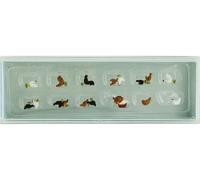 Preiser 14168 Paquet De Figurines Poules Et Coqs HO NEUF