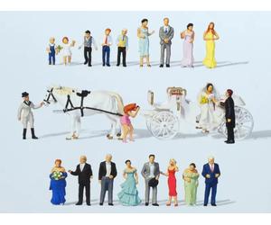 PREISER Réception de mariage avec calèche - HO 1/87 - PREISER 13011
