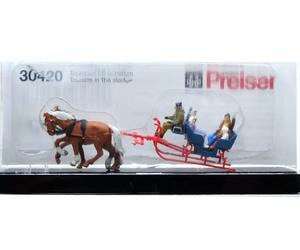 PREISER Traineau avec 2 chevaux - HO 1/87 - PREISER 30420
