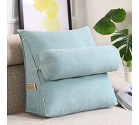 PRELGOSP Coussin de Lecture pour Lit, Oreiller de Lecture, Coussin Cale, Dossier Canapé Utilisable comme Oreiller/Traversin pour Lit & Fauteuil & Canape,Bleu,45x45x20cm