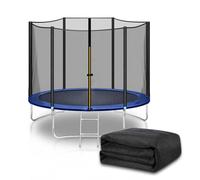 PRELGOSP Filet de Remplacement pour Trampolines, ø 150 183 244 306 366 396 427 488cm Rond Filet de Sécurité pour Trampoline avec Entrée Zippée, Filet de Protection pour 6 8 12 Barres,366cm 8 Barres