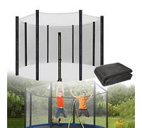 PRELGOSP Filet Trampoline 305 366 397 426 488 cm, Filet de Protection pour Trampolines 6 8 12 Barres, Résistant Aux UV Filet de Trampoline, Porte D'entrée avec Fermeture à Glissière,16ft 12 Poles