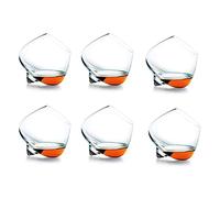 PRELGOSP Verre Culbuto, Verre a Bascule Rhum, Personnalisé Verres à Whisky pour Rhum Cognac Amaro Liqueur Cocktail Martini Cristal,6pcs