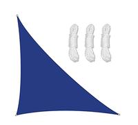 PRELGOSP Voile Dombrage Triangle Rectangle, Imperméable Voile Dombrage Triangulaire, Voile D'Ombrage de Bloc UV de 98% pour Jardin Terrasse Balcon,Bleu,3x3x4.3m