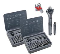 Preliminark Ratchet 24-in-1 Screwdriver Set, DIY Screwdriver Set Magnetic Compact and Portable Ratchet Screwdrivers with Multifunctional Toolbox, Mixture T Handle Wrench Screwdrivers Tool