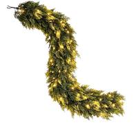Prelit Christmas Garland | LED Prelit Realistic Artificial Cedar