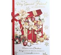 Prelude Carte de Noël « To A Very Special Friend At Christmas », 19 x 13 cm, blanc