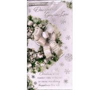 prelude Daughter And Son-in-Law Christmas Card ~ To A Special Daughter & Son-in-Law At Christmas ~ Traditional Robin Slim Card Size 23cm x 14cm