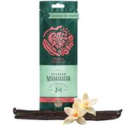 Prema Vanilla 3 Pcs Gousses de Vanille Bourbon Bio de Madagascar, Grade A | 1,6-2% de Vanilline, Gousses Souples 14-18cm, Sans Gluten, Sans Additifs, Idéal pour Pâtisserie, Glaces & Plats Salés