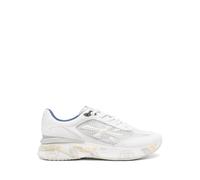 Premiata, Homme, Chaussures, Blanc, Taille: 45 EU Baskets Blanches avec Accents Gris et Bleus