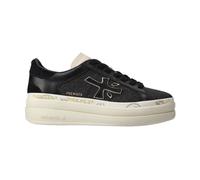 Premiata - Baskets noires en cuir et tissu - Femme - Chaussures - Noir - Taille: 36 EU