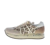 PREMIATA chaussures femme Grey animalier fabric and suede Conny 7362 sneaker