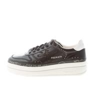 PREMIATA chaussures femme Micol 7014 sneaker in black and white leather metal