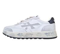 PREMIATA Chaussures Homme Baskets Suède Tissu Nous_7233 Blanc-Noir, Noir blanc, 41 EU