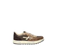 Premiata - Nous Mesh and Suede Baskets - Homme - Chaussures - Brun - Taille: 45 EU