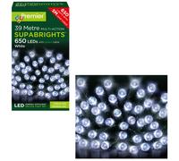 Premier 650 Multi-Actions Supabrights Lumières LED Sur Câble Vert - Blanc