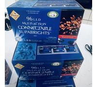 Premier 96 LED Multi Action Super Lumineuses Lumières En Noël Rouge 9.5m Câble