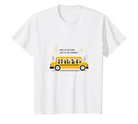 Premier à Les Voir, dernier à dire au Revoir : Chauffeur de Bus Scolaire T-Shirt, Enfant, Blanc, 3 Ans