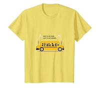 Premier à Les Voir, dernier à dire au Revoir : Chauffeur de Bus Scolaire T-Shirt, Enfant, Citron, 4 Ans