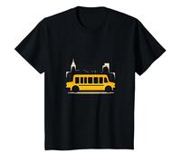 Premier à Les Voir, dernier à dire au Revoir : Chauffeur de Bus Scolaire T-Shirt, Enfant, Noir, 4 Ans