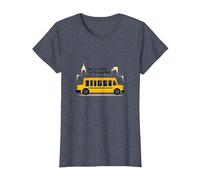 Premier à Les Voir, dernier à dire au Revoir : Chauffeur de Bus Scolaire T-Shirt, Femme, Bleu Chiné, XS