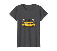 Premier à Les Voir, dernier à dire au Revoir : Chauffeur de Bus Scolaire T-Shirt, Femme, Chiné Foncé, L