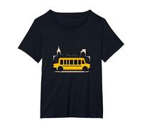 Premier à Les Voir, dernier à dire au Revoir : Chauffeur de Bus Scolaire T-Shirt, Femme Grandes Tailles, Noir, 2X