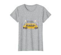 Premier à Les Voir, dernier à dire au Revoir : Chauffeur de Bus Scolaire T-Shirt, Femme, Gris Chiné, M