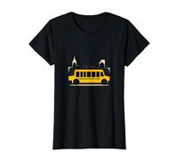 Premier à Les Voir, dernier à dire au Revoir : Chauffeur de Bus Scolaire T-Shirt, Femme, Noir, S