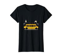Premier à Les Voir, dernier à dire au Revoir : Chauffeur de Bus Scolaire T-Shirt, Femme, Noir, XS