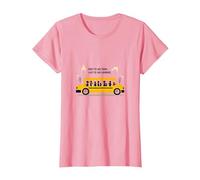Premier à Les Voir, dernier à dire au Revoir : Chauffeur de Bus Scolaire T-Shirt, Femme, Rose, M