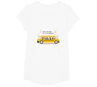 Premier à Les Voir, dernier à dire au Revoir : Chauffeur de Bus Scolaire T-Shirt, Fille, Blanc, S