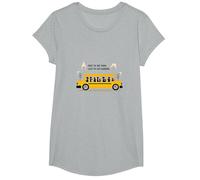Premier à Les Voir, dernier à dire au Revoir : Chauffeur de Bus Scolaire T-Shirt, Fille, Gris Chiné, M