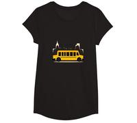 Premier à Les Voir, dernier à dire au Revoir : Chauffeur de Bus Scolaire T-Shirt, Fille, Noir, M