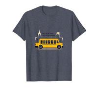 Premier à Les Voir, dernier à dire au Revoir : Chauffeur de Bus Scolaire T-Shirt, Homme, Bleu Chiné, 3XL