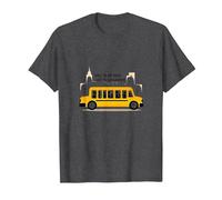Premier à Les Voir, dernier à dire au Revoir : Chauffeur de Bus Scolaire T-Shirt, Homme, Chiné Foncé, 3XL