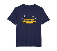 Premier à Les Voir, dernier à dire au Revoir : Chauffeur de Bus Scolaire T-Shirt, Homme Grandes Tailles, Bleu Marine, 5X Tall
