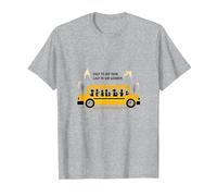 Premier à Les Voir, dernier à dire au Revoir : Chauffeur de Bus Scolaire T-Shirt, Homme, Gris Chiné, M
