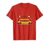 Premier à Les Voir, dernier à dire au Revoir : Chauffeur de Bus Scolaire T-Shirt, Homme, Rouge, S