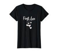 Premier Amour T-Shirt Graphique avec Valeur, Femme, Noir, S