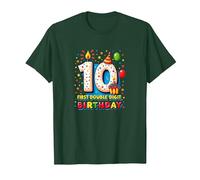 Premier Anniversaire à Deux Chiffres pour 10 Ans T-Shirt, Homme, Vert Forêt, XXL