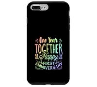 Premier Anniversaire, Un an Ensemble, Joyeux Anniversaire Coque pour iPhone 7 Plus/8 Plus