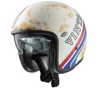 Premier Vintage BTR, casque à jet S Mat Blanc/Rouge/Bleu Mat Blanc/Rouge/Bleu
