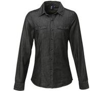 Premier - Chemise en jean - Femme (M) (Noir denim) - UTRW5592 Noir Denim